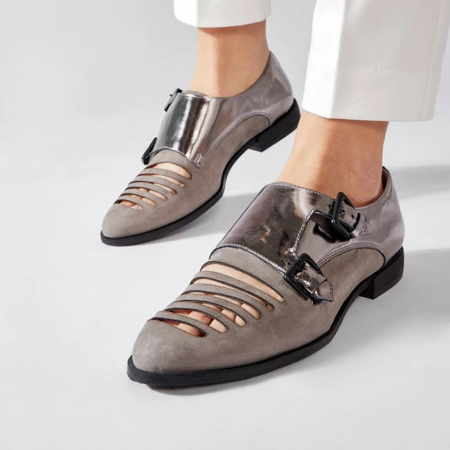 Flats Shoes SERGIO BARDI - SB-36-09-000458 665 Grey 4 Flats Shoes SERGIO BARDI - SB-36-09-000458 665 Grey - Image 2