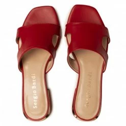 Casual Mules Slides SERGIO BARDI - 2003-07 Red Red -Sergio Bardi Sales Store 5903698694795 07 rz